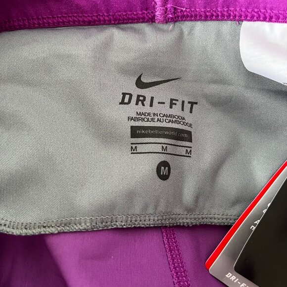 NWT Nike Power Speed Running Capris Tights Cosmic Purple Women's Medium M 801694 - Picture 7 of 14